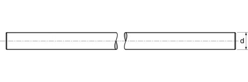 TNC018B7- Tige filetée (long. 1m)) - Acier B7 ASTM A 193- Filetage UNC - Diam 1/2