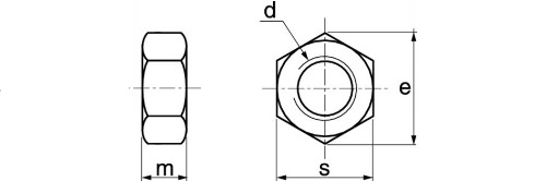 HNC020I4 - Ecrou Hexagonal - Inox A4 - UNC - Diam 5/8