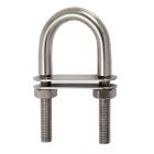 Étrier en u avec double plaque   - Inox A4 -  diam 10 - Long. 110