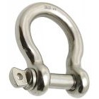 Manille lyre forgée  - Inox A4 -  diam 14 - Haut. : 56