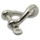 Manille torse forgée   - Inox A4 -  diam 10 - Haut. : 55