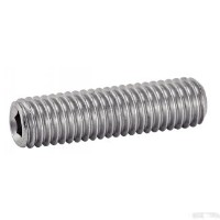 Vis sans tête à six pans creux - STHC - DIN 913 -   M    6    x  35  -   Bout plat  -  Inox A4