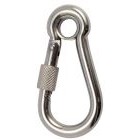 Mousqueton à oeil avec vis sécurité - Inox A4 - diam 10 - Long. : 100