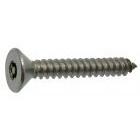 Vis à tôle inviolables - Tête fraisée 6 lobes+téton - M 4,8 x 19 - Inox A2