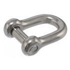 Manille droite forgée à vis 6 pans - Inox A4 - diam 8
