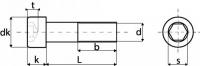 Vis  tte cylindrique six pans creux - CHC - (DIN 912) - M    5  x    10   Classe 10.9 Zingu